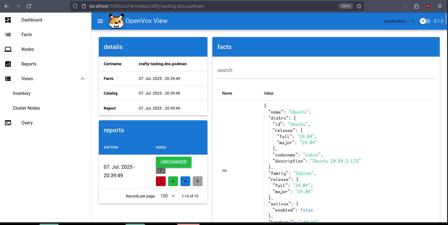 Screenshot of First Version